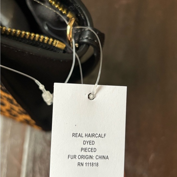 Michael Kors Women's Mini Avril XS Cheetah Leather Satchel Crossbody Bag - Picture 11 of 11